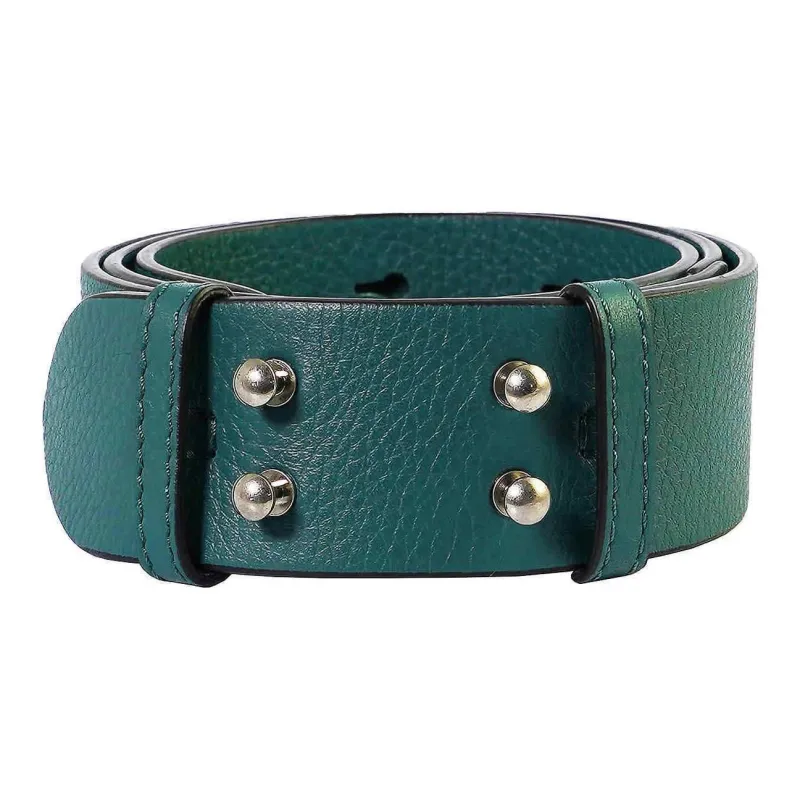 Burberry Grained Leather Bag Straps Small Size Women's Sea Green-0