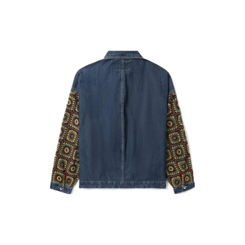 FIVE CM Crochet sleeve Denim Jacket-1
