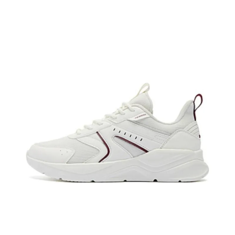 QIAODAN Shock Absorbers Low Top Casual Shoes Women's White Red-0