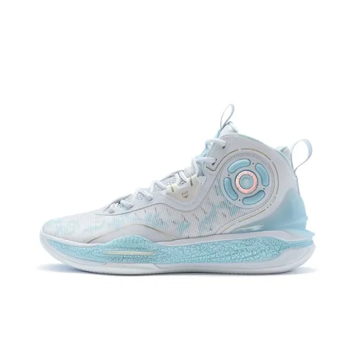 XTEP Mikaze II Basketball Shoes Men High-Top New White/Misty Blue