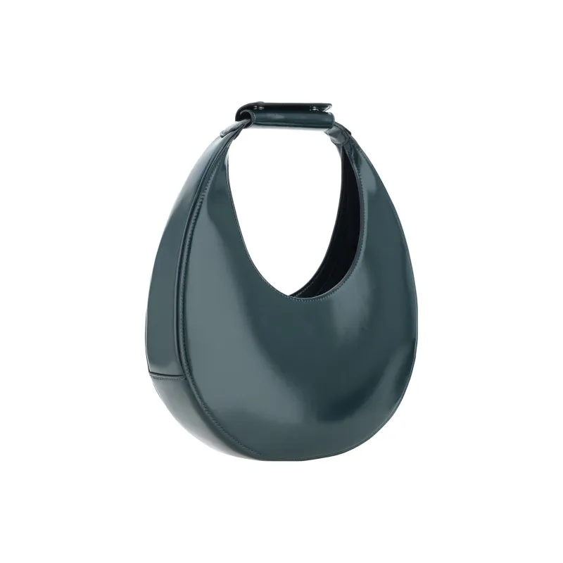 Staud Cow Leather Crescent Bag Handbag Shoulder Bag Women's Green-2