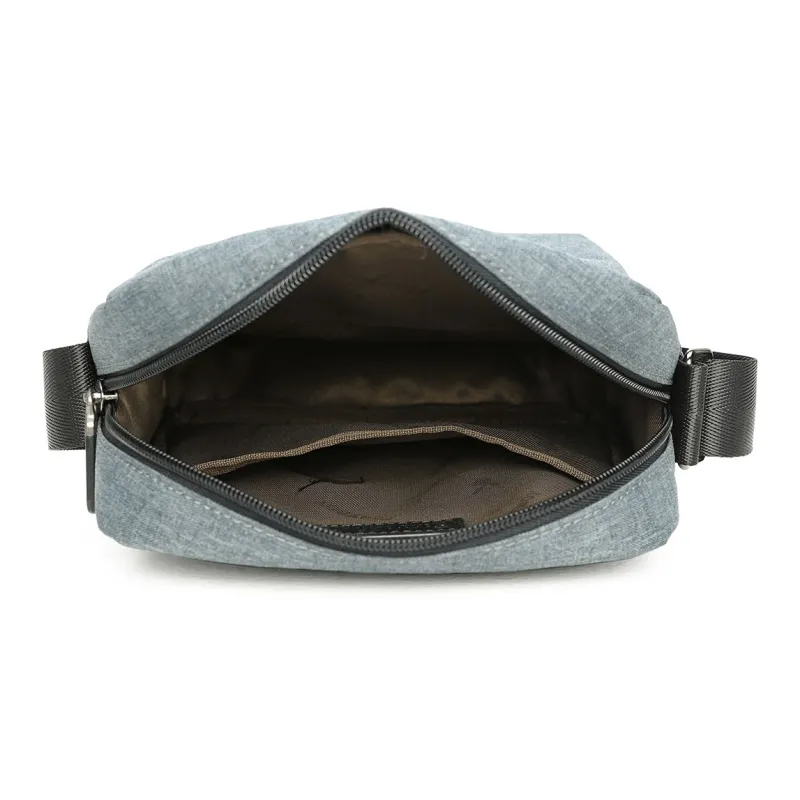 Playboy Fabric Messenger Bag, Crossbody Bag, Shoulder Bag Regular Men's Gray-4