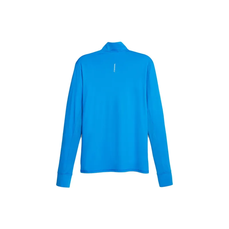 PUMA Haut De Running À Fermeture Éclair 1/4 Run Favourite Homme Workout Clothing Men's Blue-1