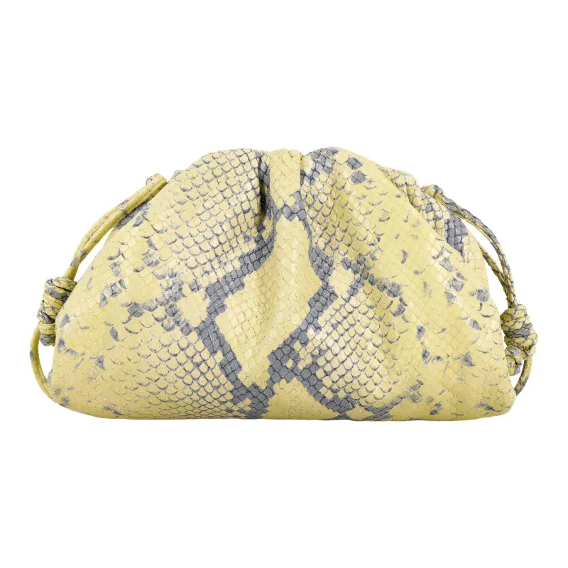 Bottega Veneta The Mini Pouch Snakeskin Print Kiwi/Black-3