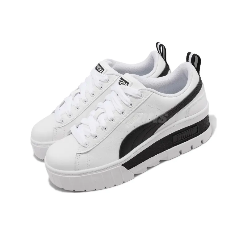PUMA Mayze Wedge White Black Women's-2