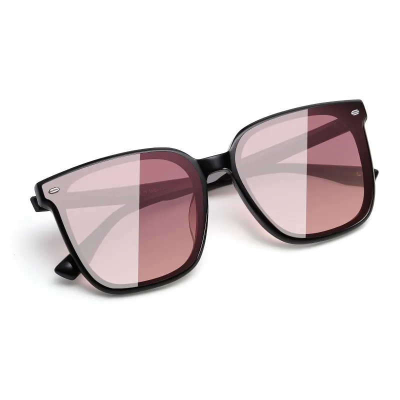 PULAIS Plate Frame Square Sunglasses Unisex-5