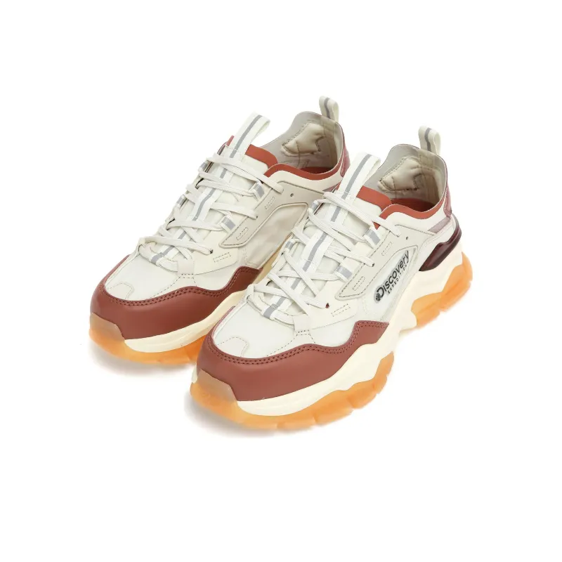Discovery Expedition Durable Cushioning Low-Top Chunky Sneakers Unisex Beige Brown-1