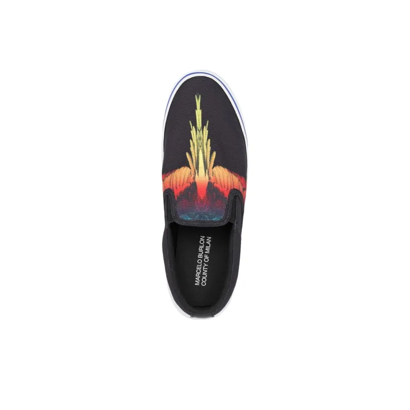 Marcelo Burlon Wings Printed Slip On Sneakers-3