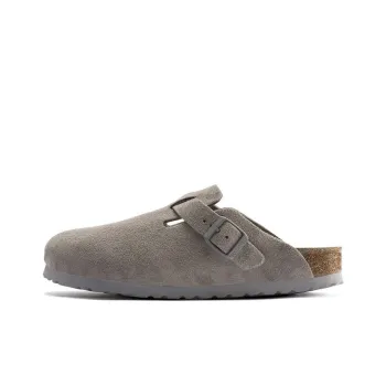 Boston Birkenstock Soft Footbed Suede 'Stone Coin'