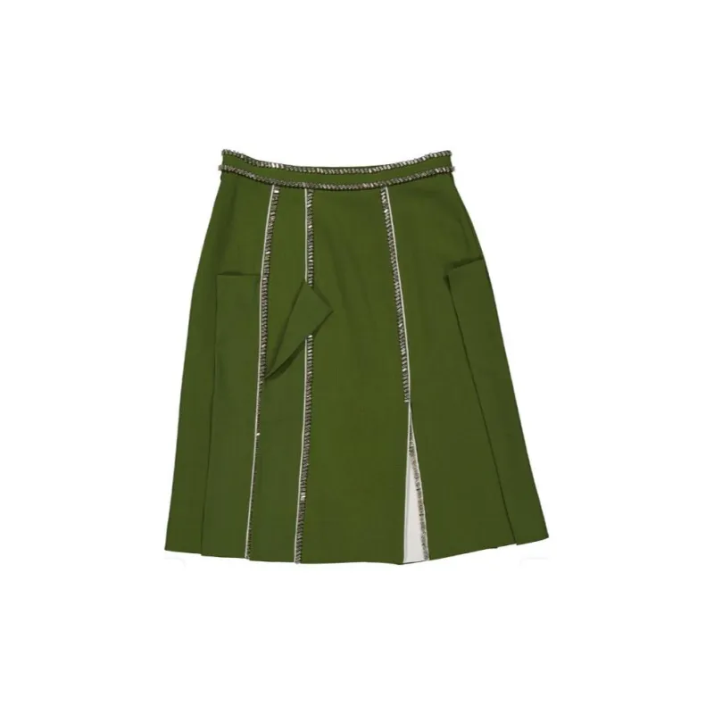 Burberry Casual Short Skirts Women's Green-1