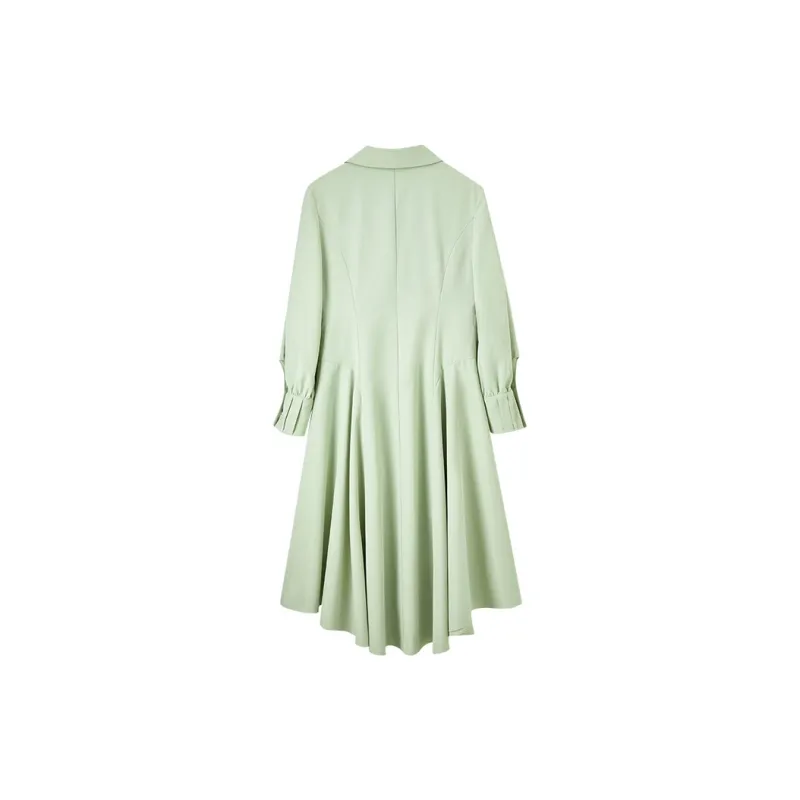 SENTUBILA Long Sleeved Dresses Women's Light Green-1