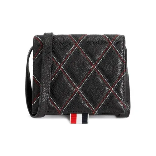THOM BROWNE· Leather Shoulder Bag, Crossbody Bag, Wallet Men's Black