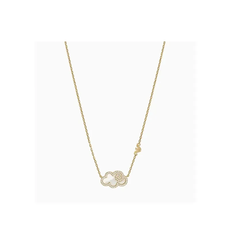 EMPORIO ARMANI Gold Tone Brass Pendant Necklace-1