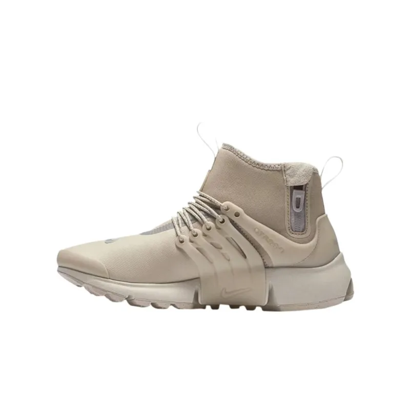 Nike Air Presto Shock Absorbers With Slip Resistant Features Mid Top Casual Shoes Women's Beige-0