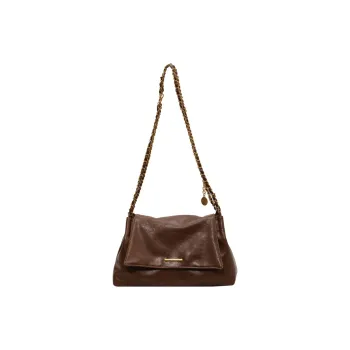LOUIS ROYALN PU Shoulder Bag Regular Women's Black/Ecru/Coffee/Brown