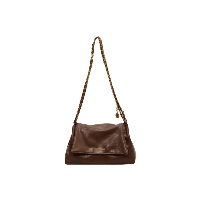 LOUIS ROYALN PU Shoulder Bag Regular Women's Black/Ecru/Coffee/Brown-4