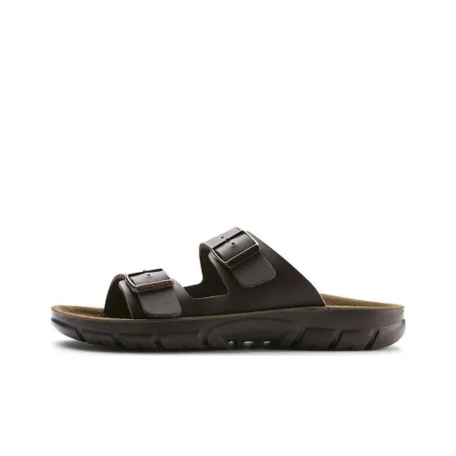Birkenstock Slide Slippers Men's Dark Brown Narrow Fit