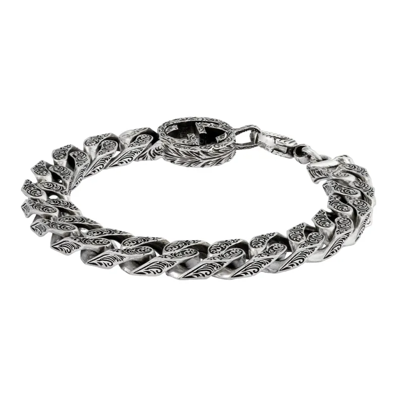 GUCCI 925 Sterling Silver Bracelets Men's Silver-1