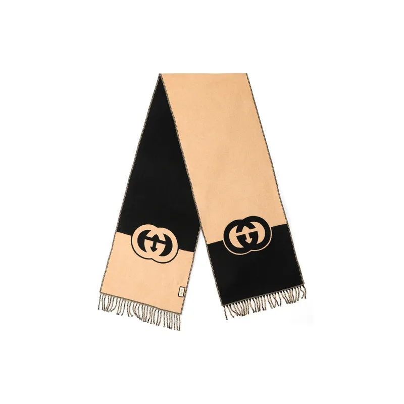 GUCCI Interlocking G Fringed Scarf-1