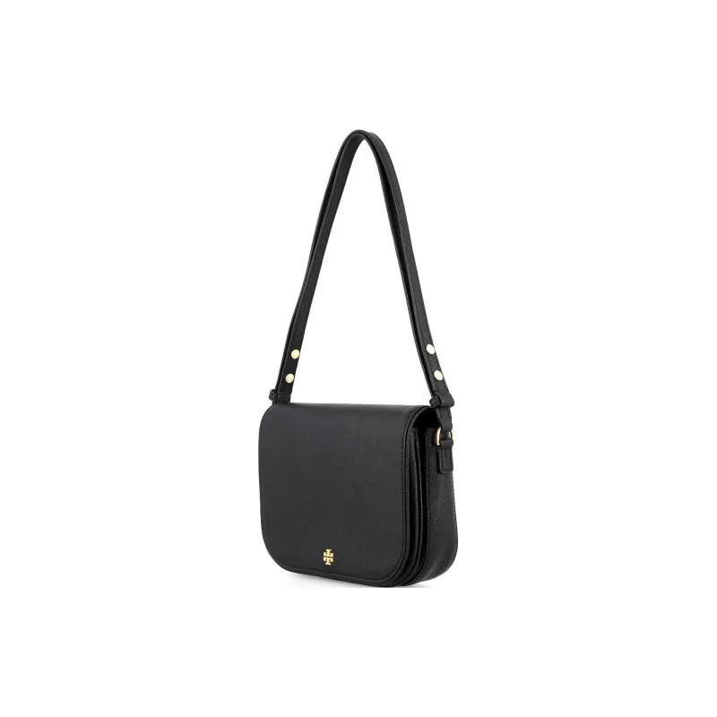 TORY BURCH Emerson Leather Crossbody Bag, Shoulder Bag Women's Black-1