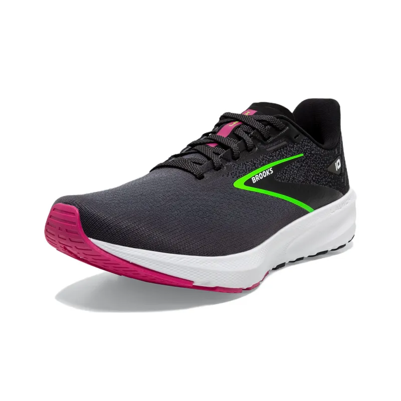 Brooks Launch 10 Black Blackened Pearl Green Women's-2