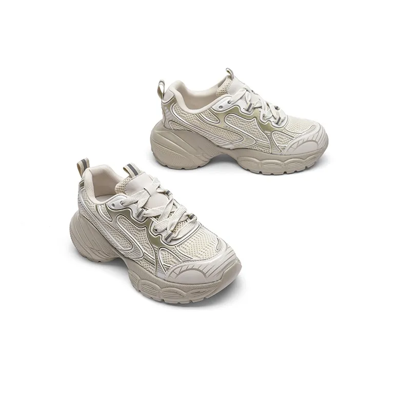 TOOMANYSHOES Grand Slam Low Top Chunky Sneakers Women's Champagne-2