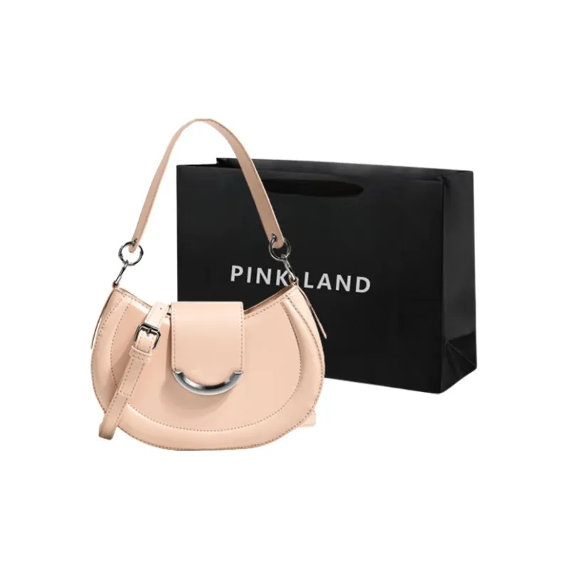 PINK·LAND PU Shoulder Bag Crossbody Bag Regular Women's Ecru/Green/Pink Blue/Black Khaki-11