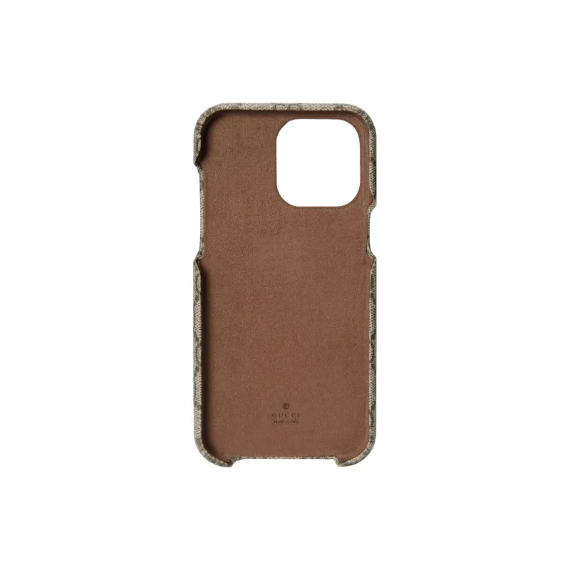 GUCCI Ophidia Canvas IPhone 14 Pro Max Protective Case And Bag Merchandise Men's Beige & Ebony-1
