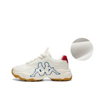 Kappa Anti Slip Wear Resistant Low Top Chunky Sneakers Unisex White