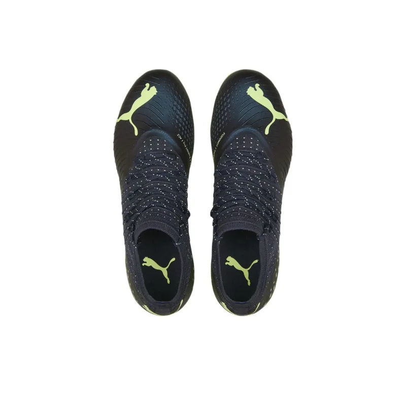 PUMA Future Z 2.4 HG/AG Anti-Slip Wear-Resistant Soccer Shoes Men's Black Yellow-3