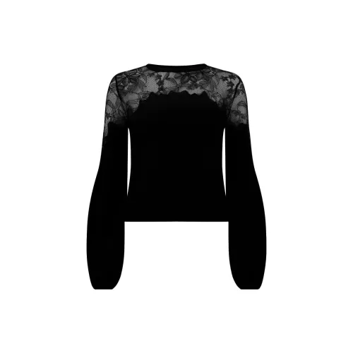 GIAMBATTISTA VALLI Lace-panel Round-neck Jumper