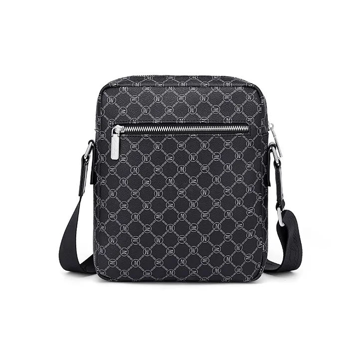 MashaLanti PVC And Synthetic Leather Backpack Briefcase Crossbody Bag Medium Size Men's Black-3