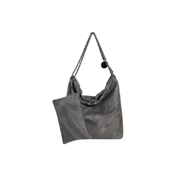 JANE KLAIN Synthetic Leather Chanel Inspired Tote Handbag, Shoulder Bag Women's Black/Blue/Khaki