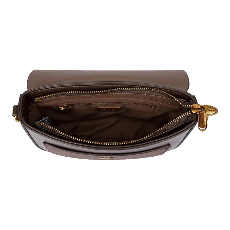 MESUCA ×Disney/Disney Minnie Collaboration PU Crossbody Bag Shoulder Bag Small Size Women's Dark Coffee-4