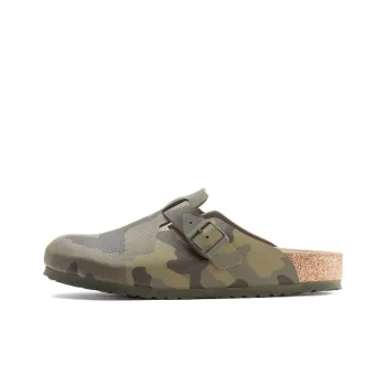 Birkenstock Wrap-toe Slippers Men's Green Camouflage Narrow Fit