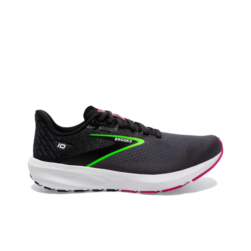 Brooks Launch 10 Black Blackened Pearl Green Women's-1