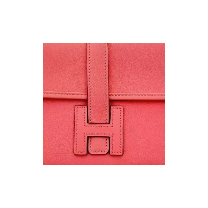 HERMES Jige Elan Swift Calfskin Coin Purses Wallets Regular Women's Pink-2