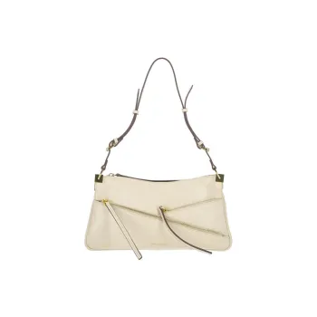 Manu Atelier Calfskin Handbag Shoulder Bag Women's Beige