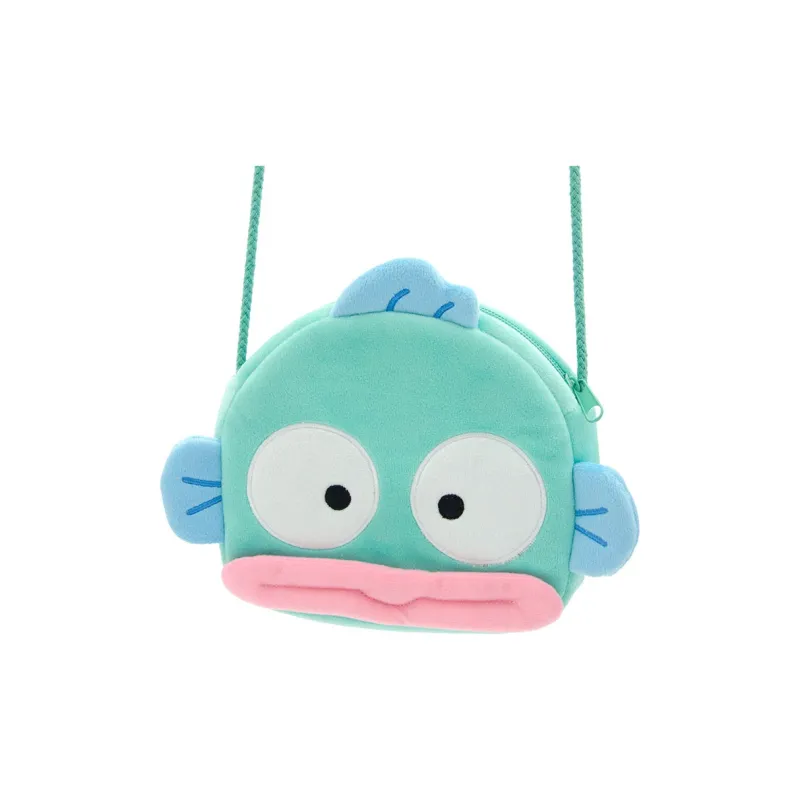 E STRONG Sanrio/Sanrio Hangyodon Ultra Soft Short Plush Half Fishman Crossbody Bag Regular Unisex-0