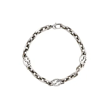GUCCI 21st Century Silver Interlocking G Chain Costume Bracelet