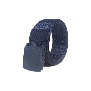 AAJF Casual Smooth Buckle Belt Imitation Nylon Men's Thickened Tactical Belt Men's