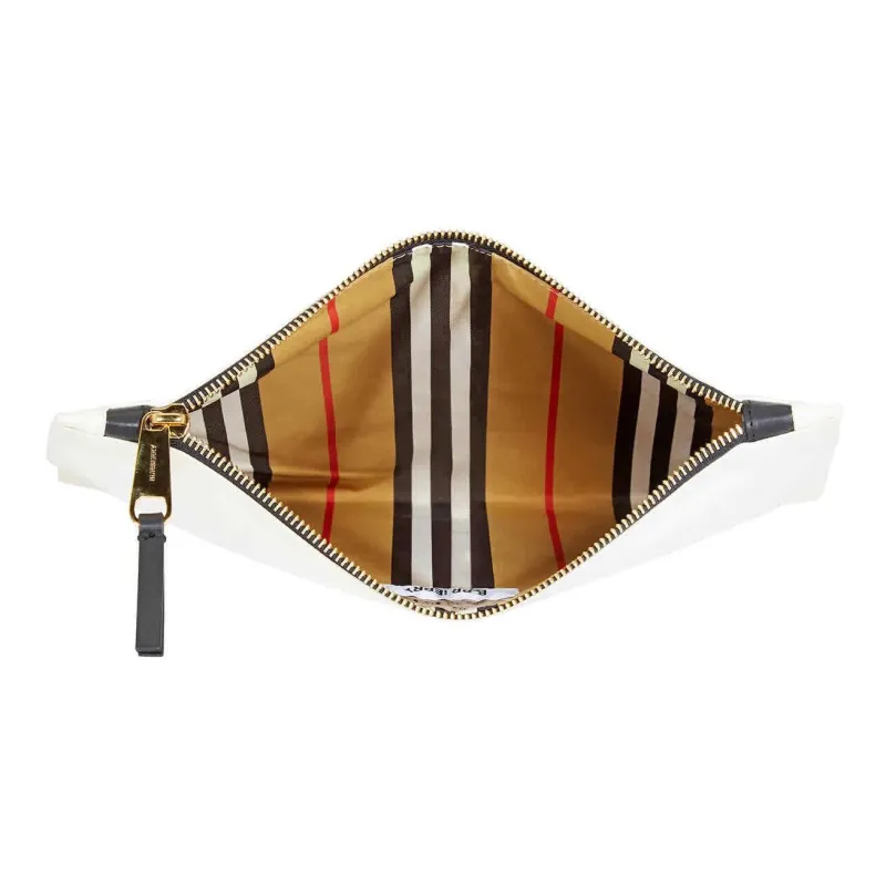 Burberry Cotton Clutch Medium Size Men's Chalk White-3