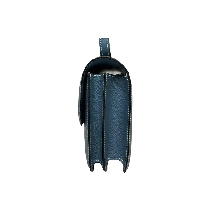 HERMES Constance Epsom Leather Crossbody Bag, Shoulder Bag Mini Women's Blue-2