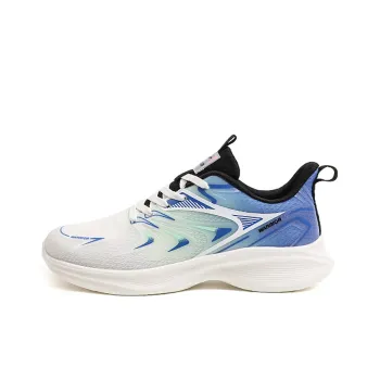 Warrior Low Top Running Shoes Men's White Blue Green