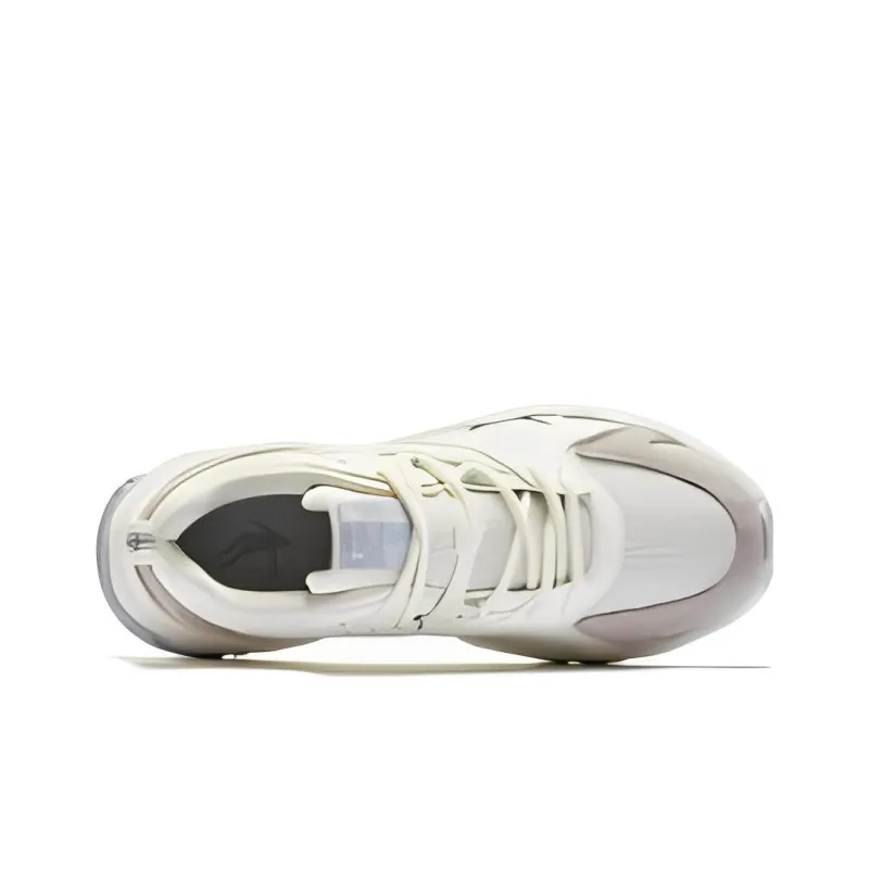 QIAODAN Chunky Sneakers Women's Low Top White/Purple-3