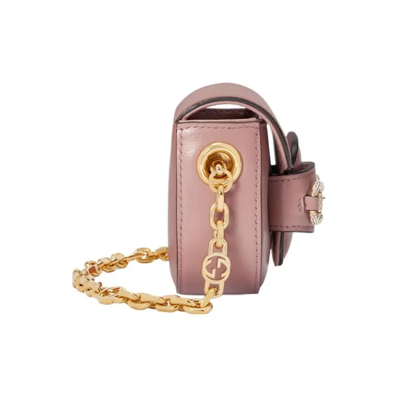 GUCCI Horsebit 1955 Leather Fanny Pack Regular Women's Pink-3