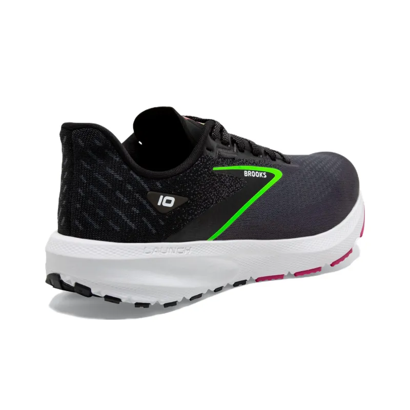 Brooks Launch 10 Black Blackened Pearl Green Women's-4