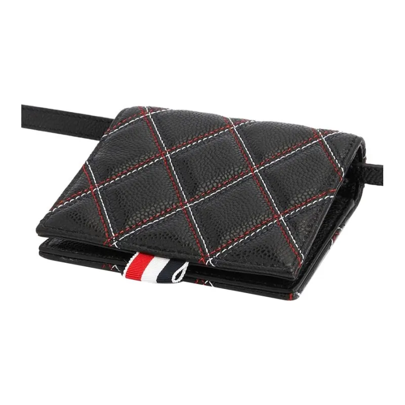 THOM BROWNE· Leather Shoulder Bag, Crossbody Bag, Wallet Men's Black-3
