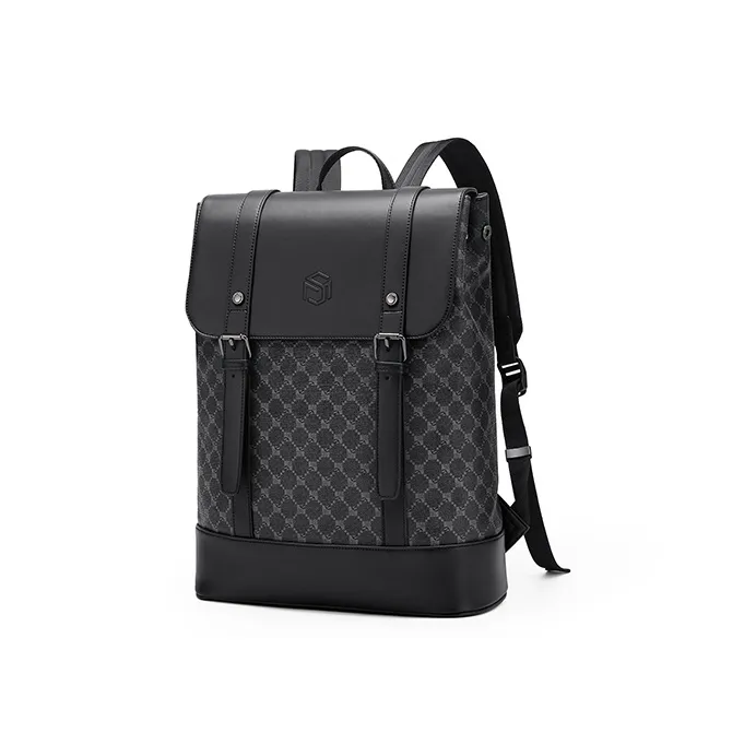 MashaLanti PVC Laptop Backpack Regular Men's Black-1