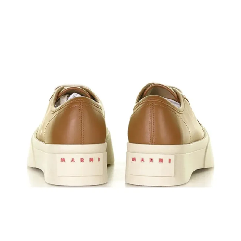 MARNI Breathable Low Top Skateboard Shoes Women's Light Brown-3